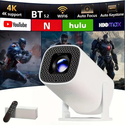P30PRO Mini Portable Remote Control 4K LED Projector with 720P , Suitable for Office/Home/Christmas , Fast Focus Upgrated HY300