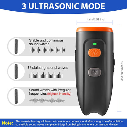 Ultrasonic Dog Barking Control Device, anti Barking Device Barking Silencer with LED Light, 3 Training Modes Dog Bark Deterrent Devices 20Ft Range Dog Training & Behavior Aids W/Sos