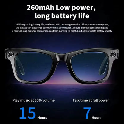 4GB Smart AI Glasses 800W Pixel AI Shooting Camera HD Photo Video Voice Call Translation IP67 Waterproof Bluetooth Glasses 2025