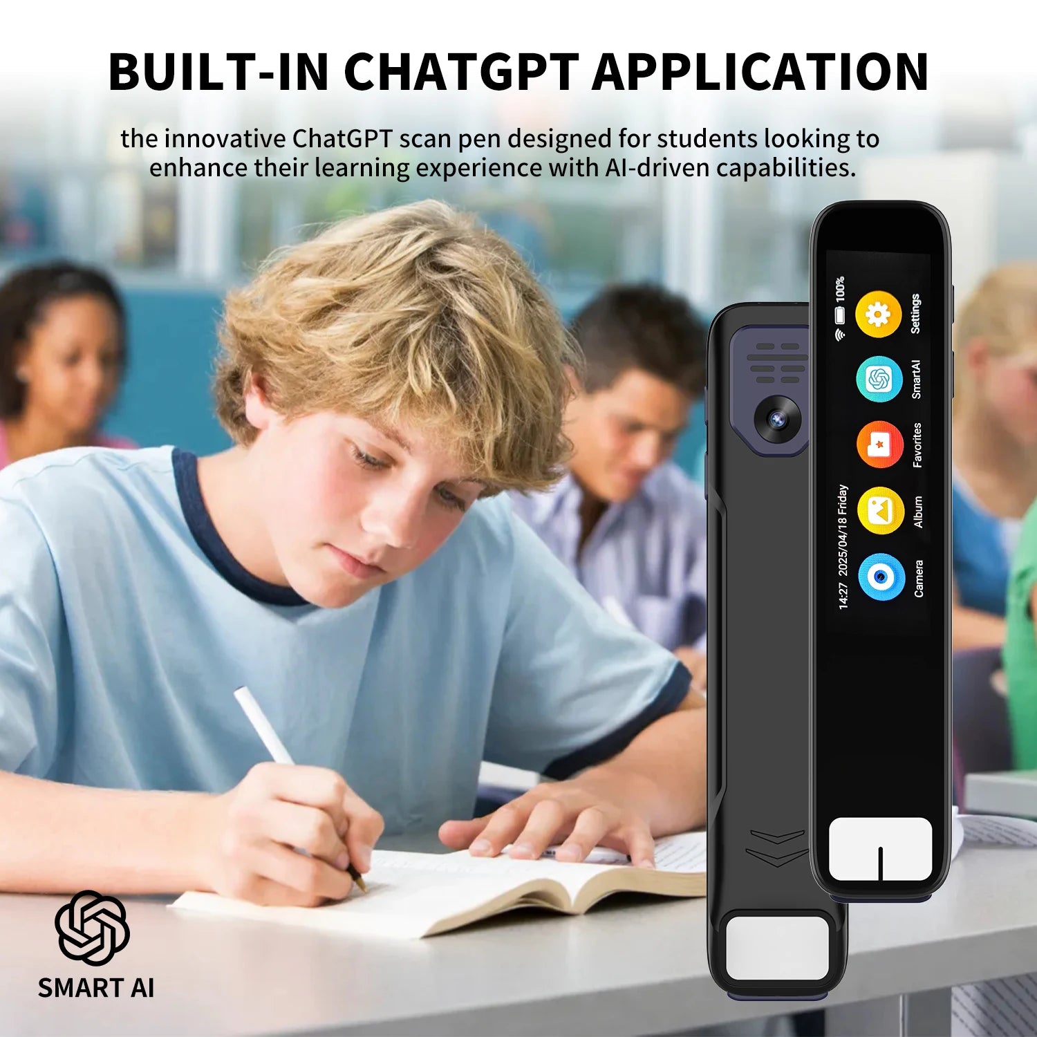 AI Smart Pen with Chatgpt Integration Built-In Chatgpt Integration Scans Questions and Receives Instant Ai-Generated Answers
