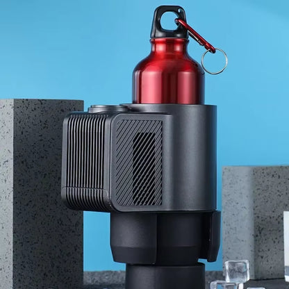 New 2-In-1 Smart Car Cooler Warmer Cup for Coffee Milk Beverage Heating Cooling Mug Travel Mini Car Refrigerator Drink Holder