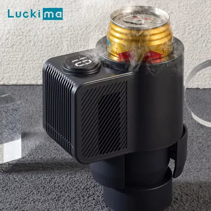 New 2-In-1 Smart Car Cooler Warmer Cup for Coffee Milk Beverage Heating Cooling Mug Travel Mini Car Refrigerator Drink Holder